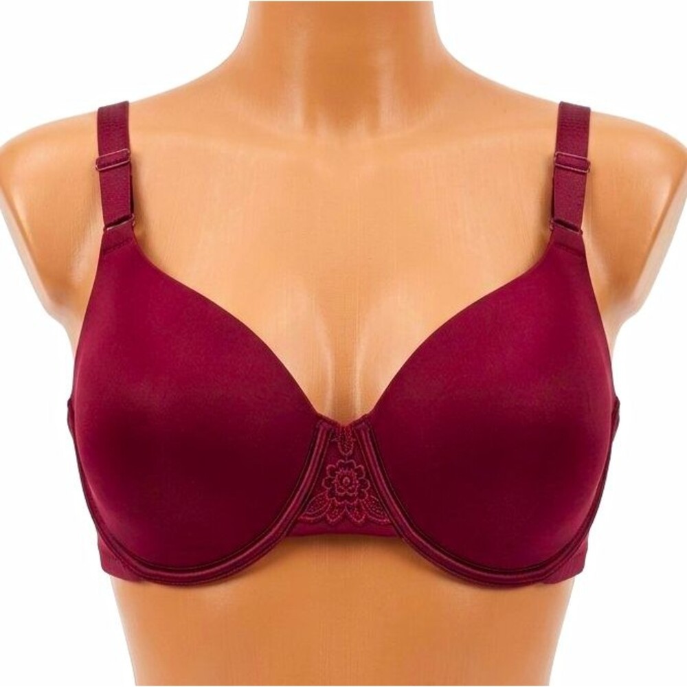 44C Vanity Fair Beauty Back Burgundy Bra Underwire Smoothing full figure 76380